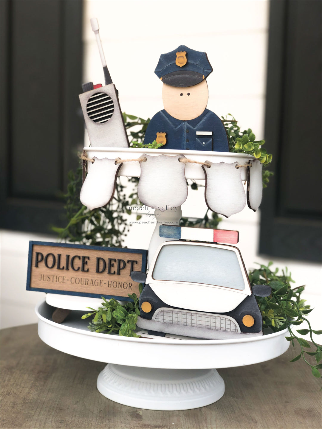 Police Tiered Tray SVG