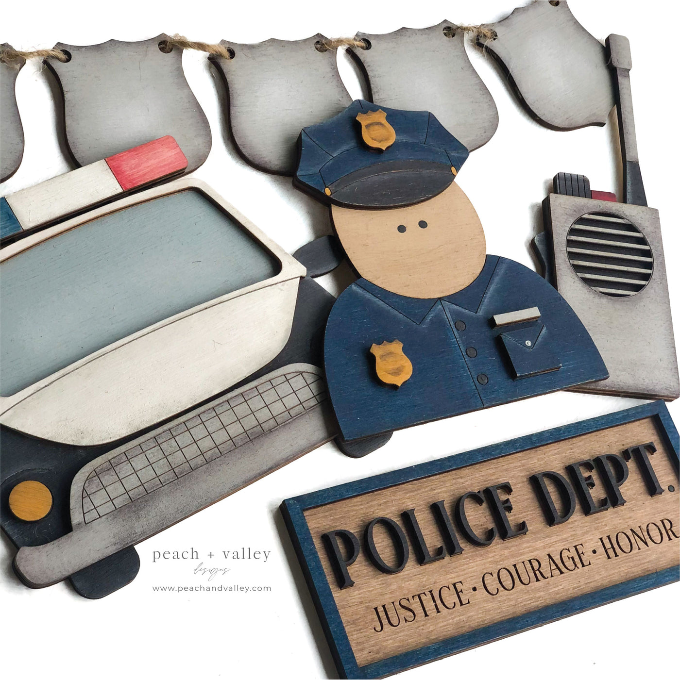 Police Tiered Tray SVG