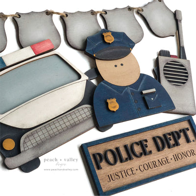 Police Tiered Tray SVG