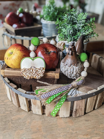 Green Carmel Apple Beaded Garland
