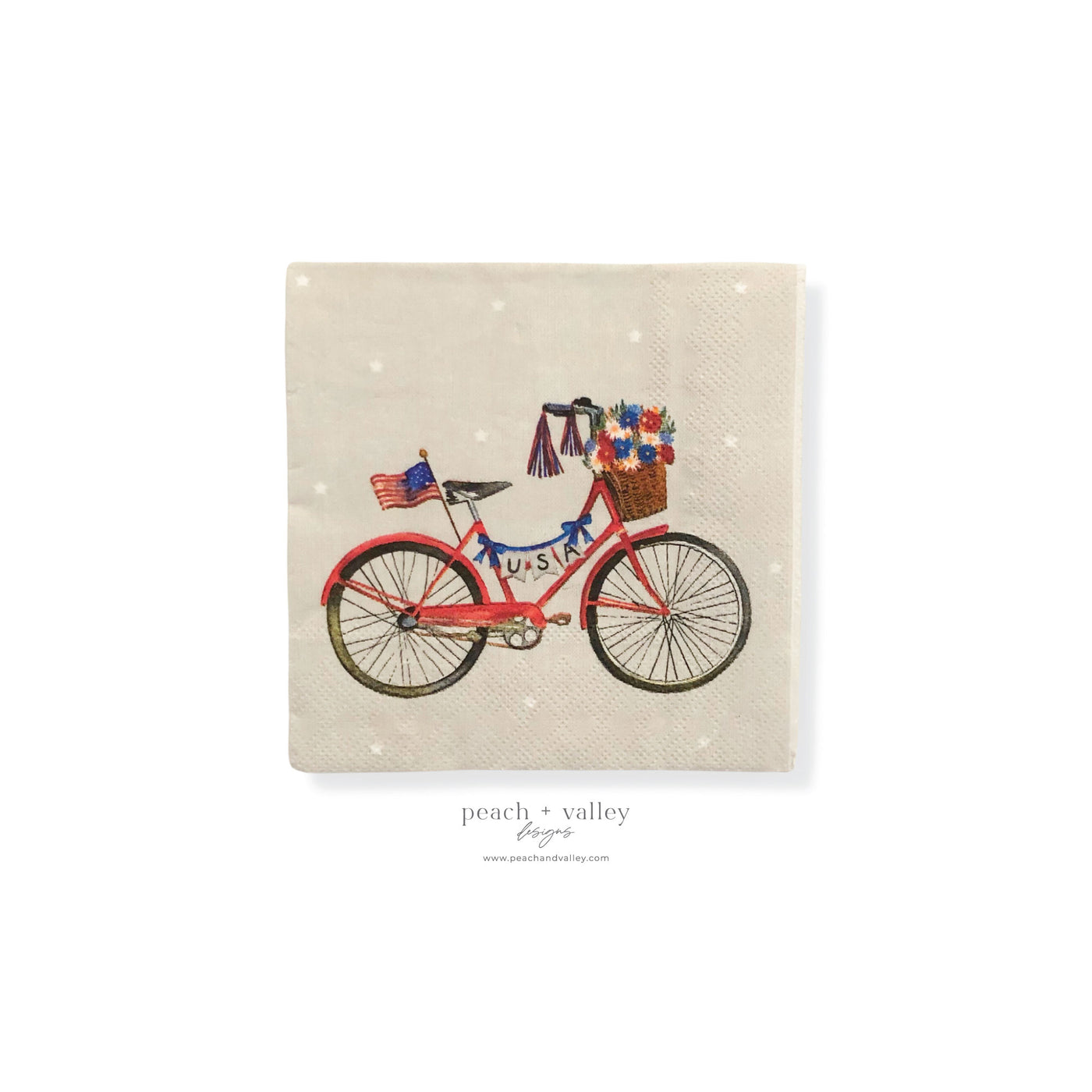 USA Bike Cocktail Napkin