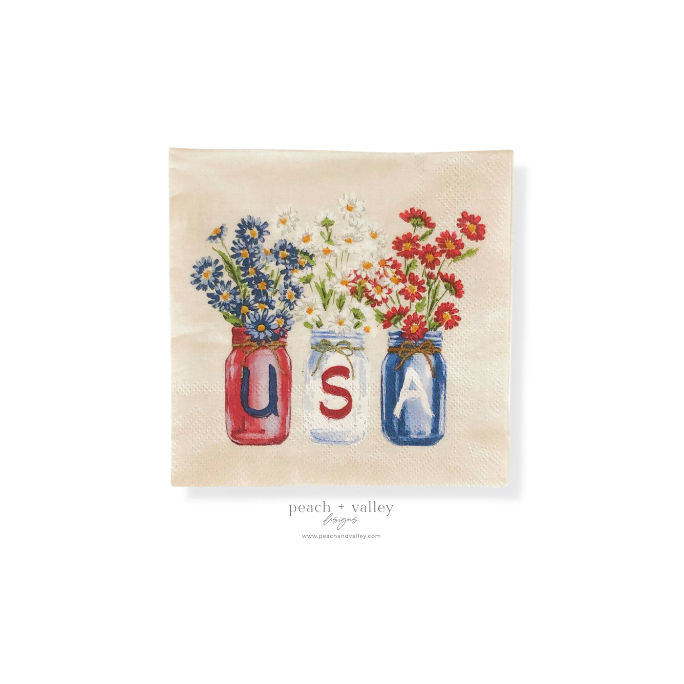 USA Mason Jar Cocktail Napkin