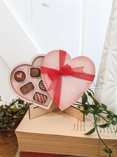 Heart Shaped Chocolate Box Blank