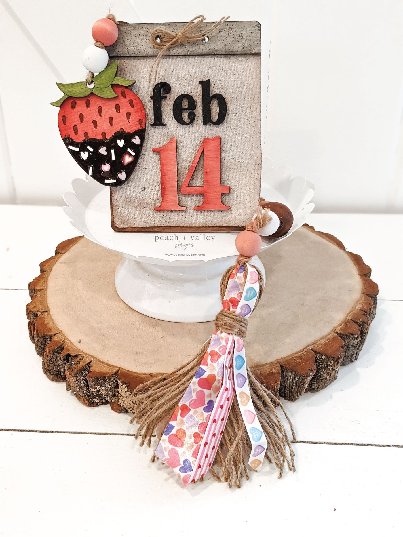 Chocolate Dipped Strawberry Garland Tag Blank