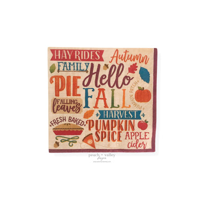 All Things Fall Cocktail Napkin