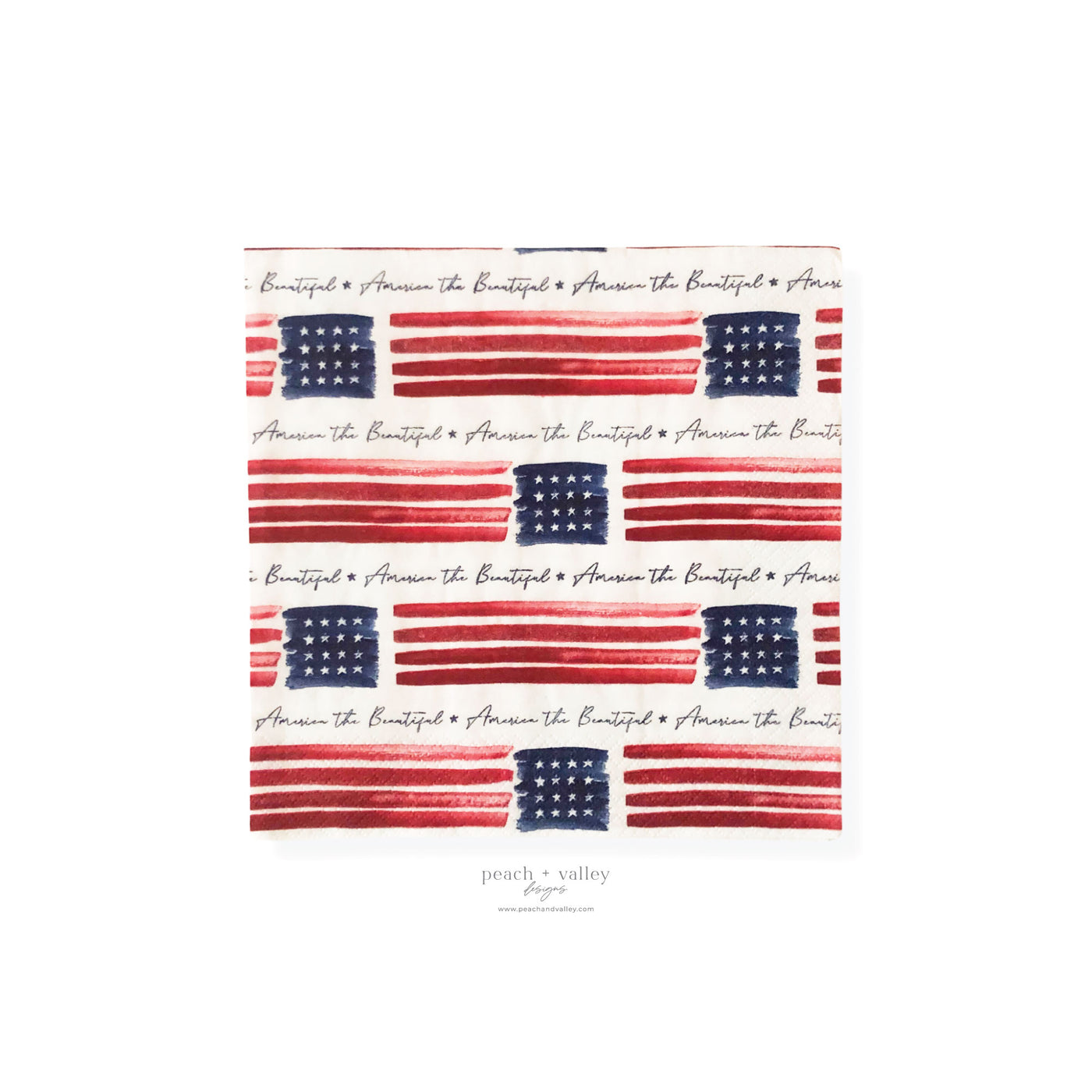 America the Beautiful Luncheon Napkin