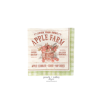 Apple Farm Cocktail Napkin