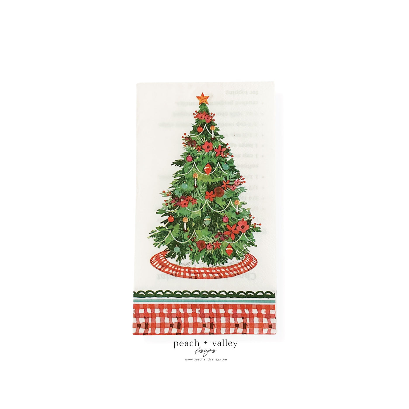 Christmas Tree with Recipe Guest Napkin