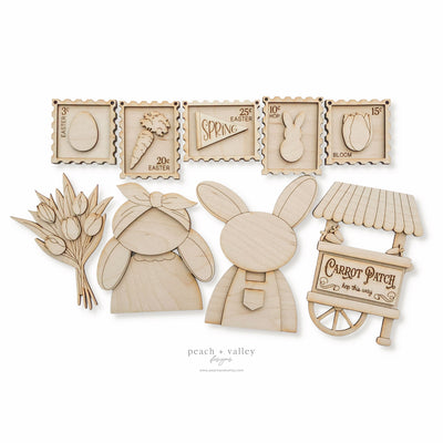 Easter Bunny Tray Set Cut File