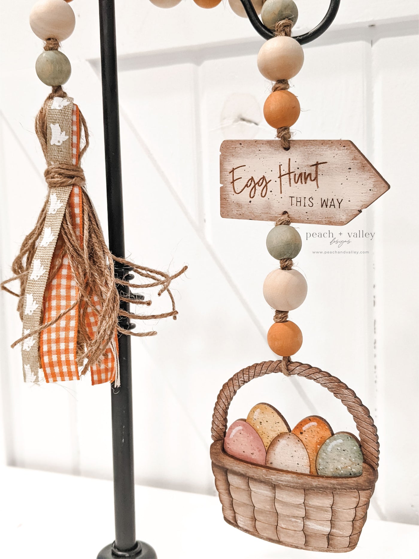 Egg Hunt Basket Garland Tag Blank