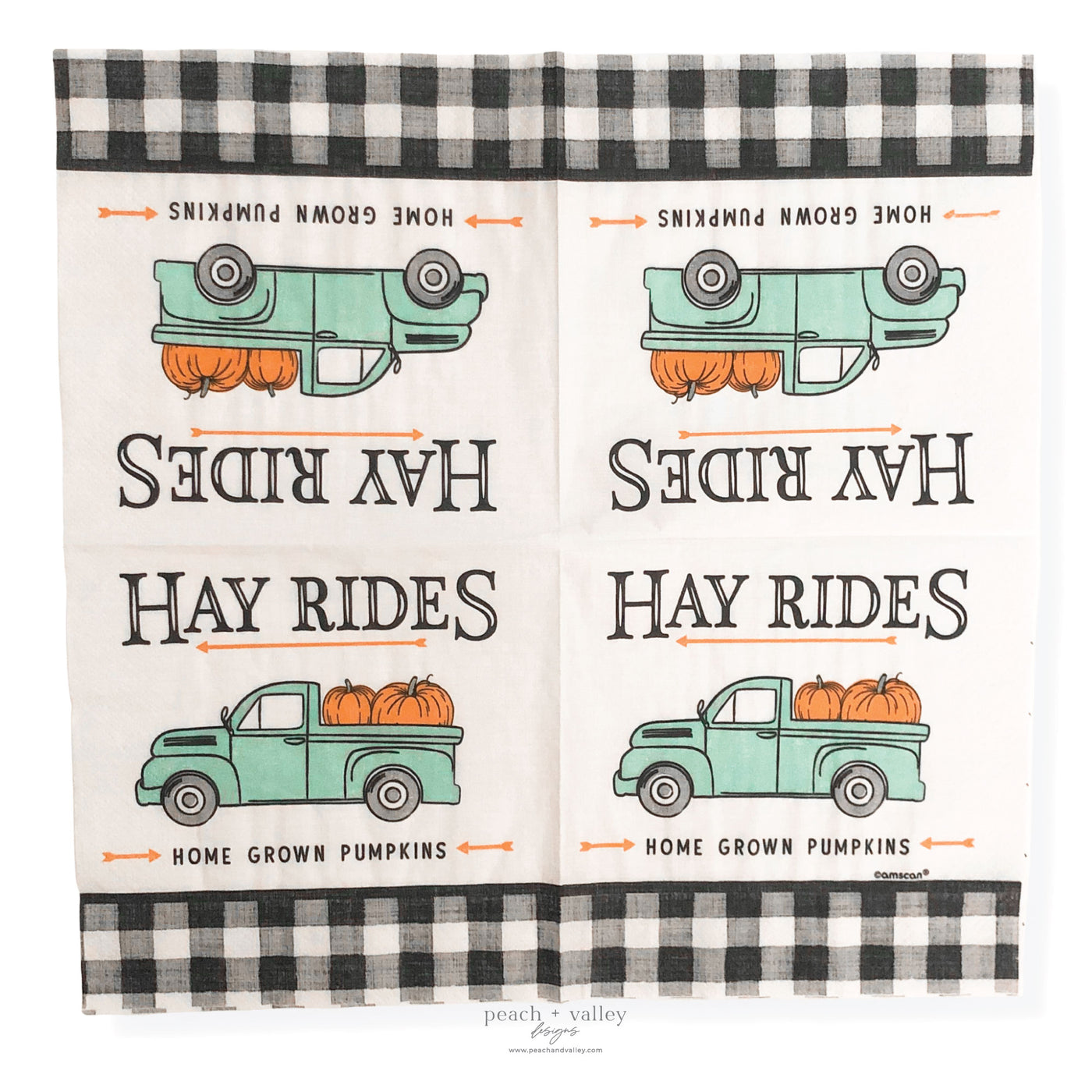 Hay Rides Luncheon Napkin