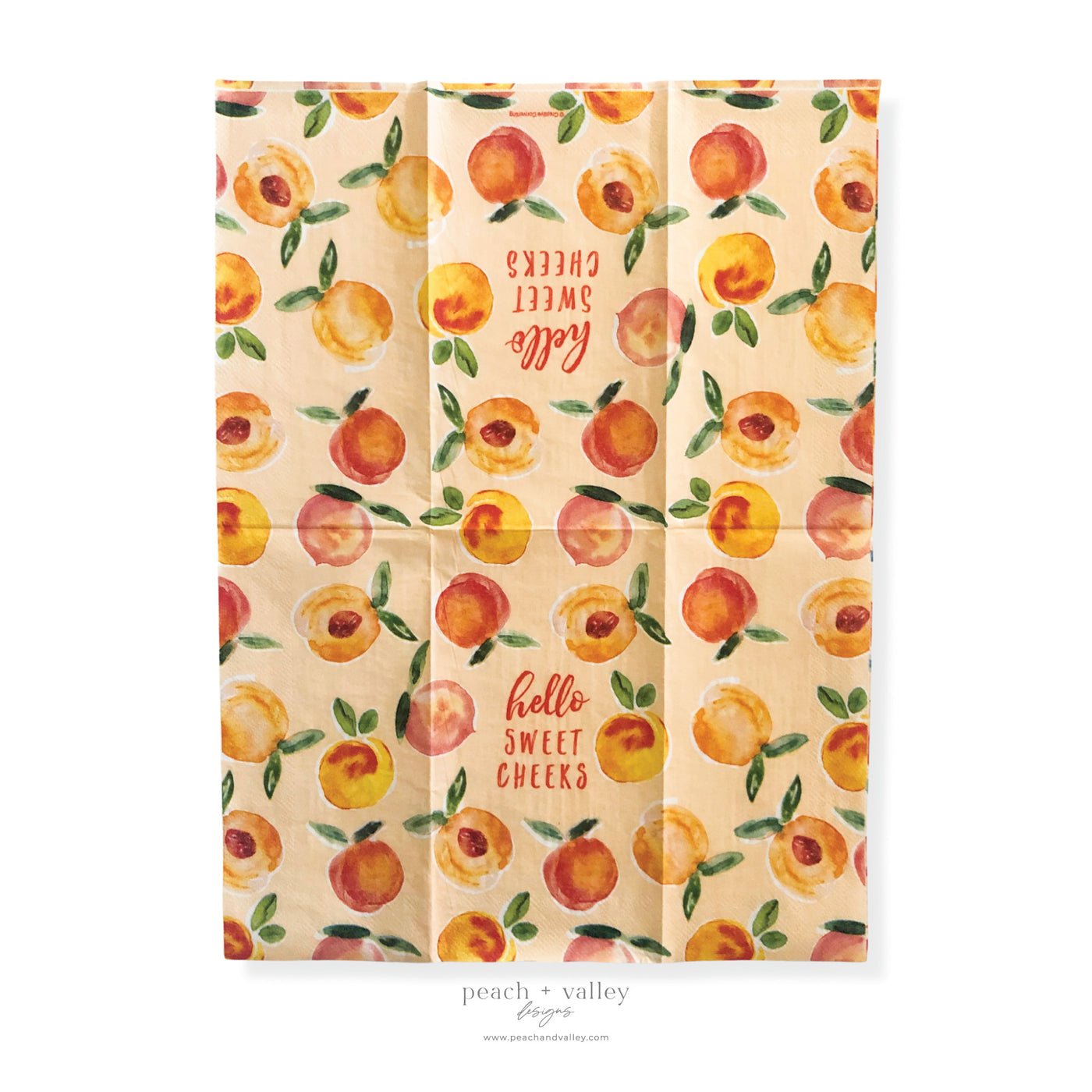 Hello Sweet Cheeks Peaches Guest Napkin