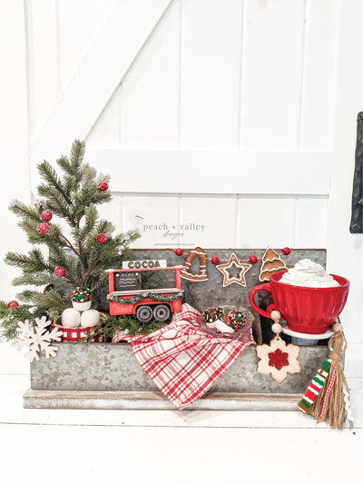 Hot Cocoa Cart Ornament Blank