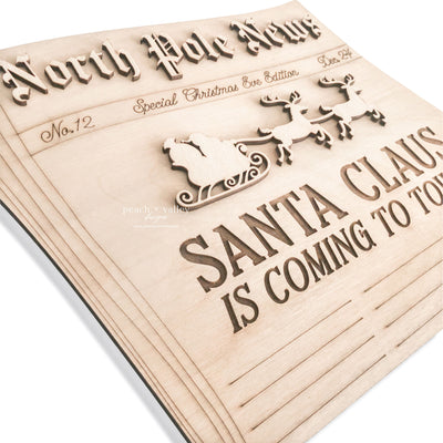 North Pole Newspaper Sign Blank