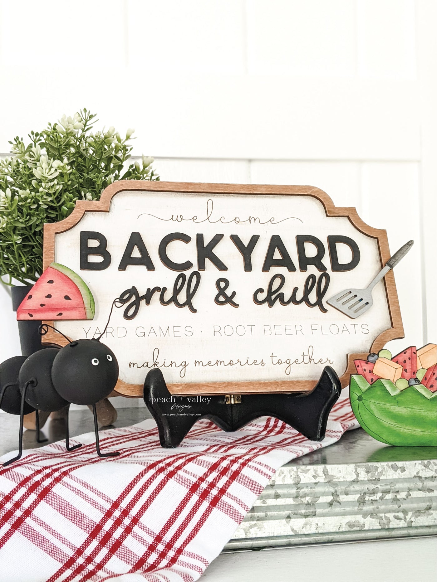 Backyard Grill & Chill Sign Blank