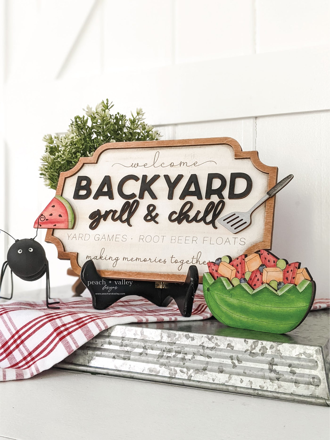 Backyard Grill & Chill Sign Blank