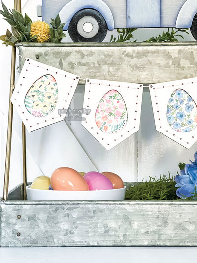 Egg Pennant Banner Blank