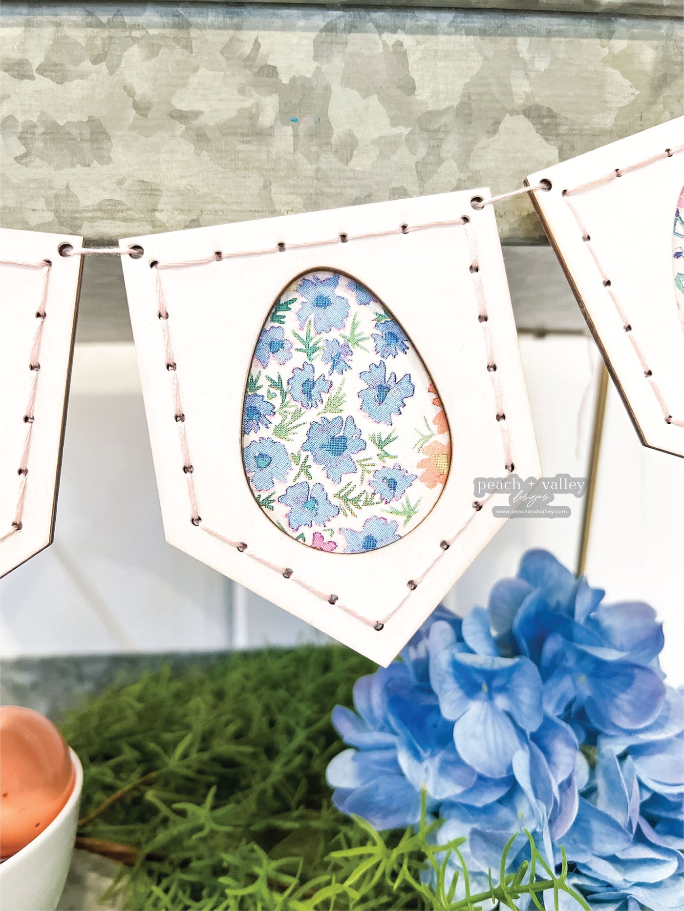 Egg Pennant Banner Blank