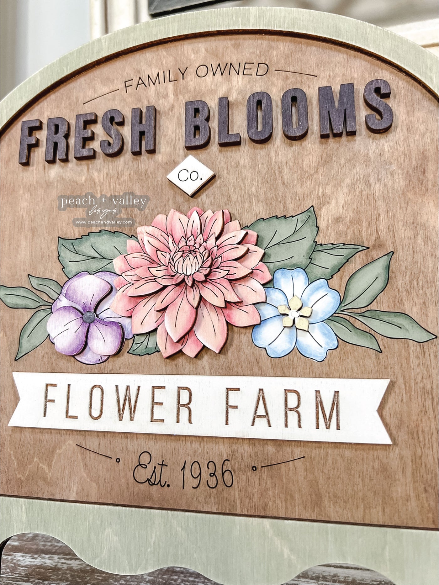 Fresh Blooms Sign Blank