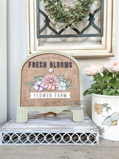 Fresh Blooms Sign Blank