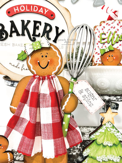 Gingerbread Girl Baker Shelf Sitter Blank