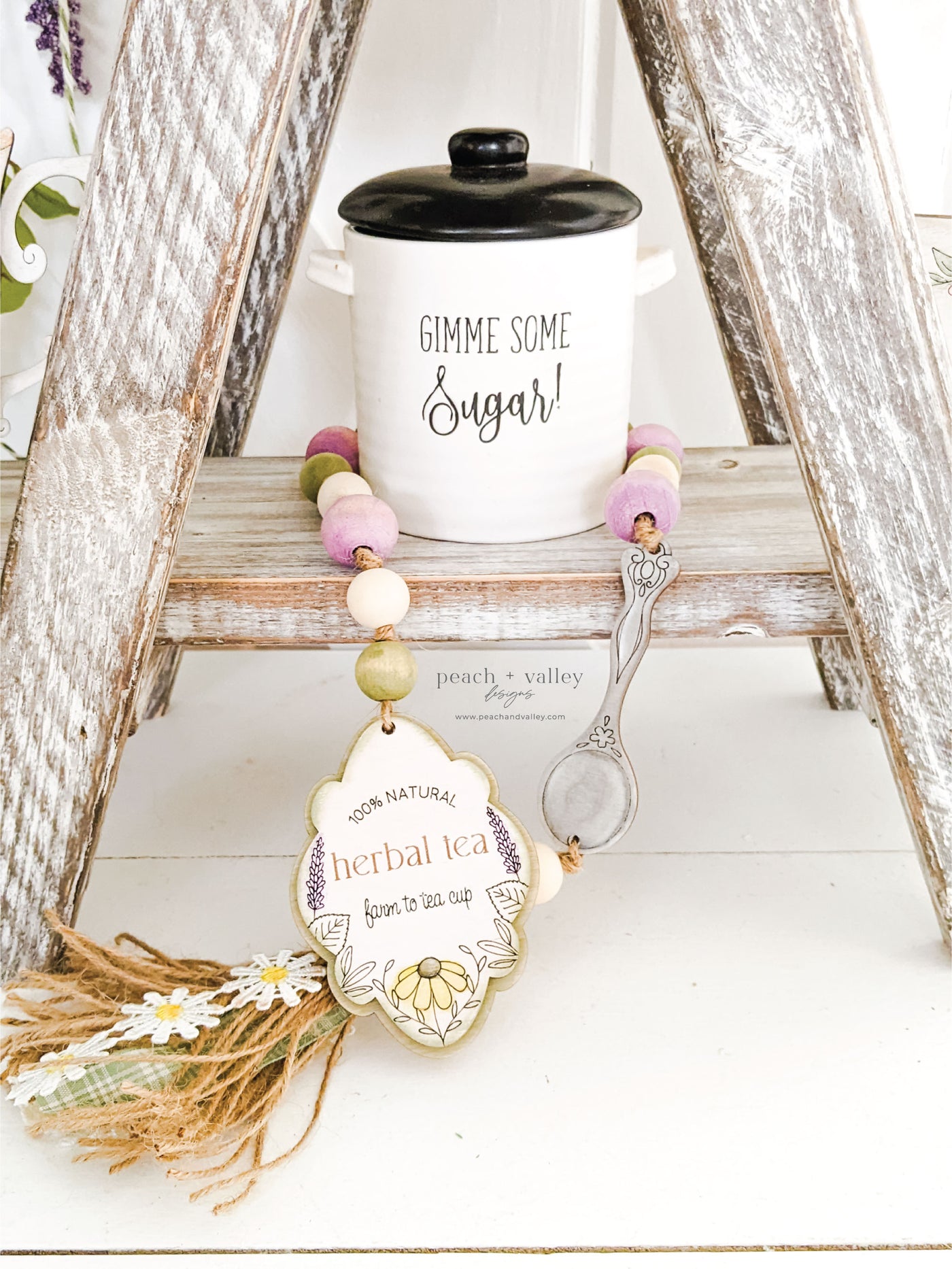 Tea Time Garland Tags Cut File