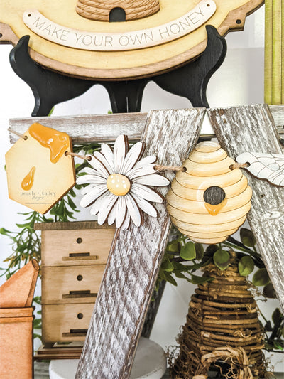 Honeycomb Bee Banner Blank