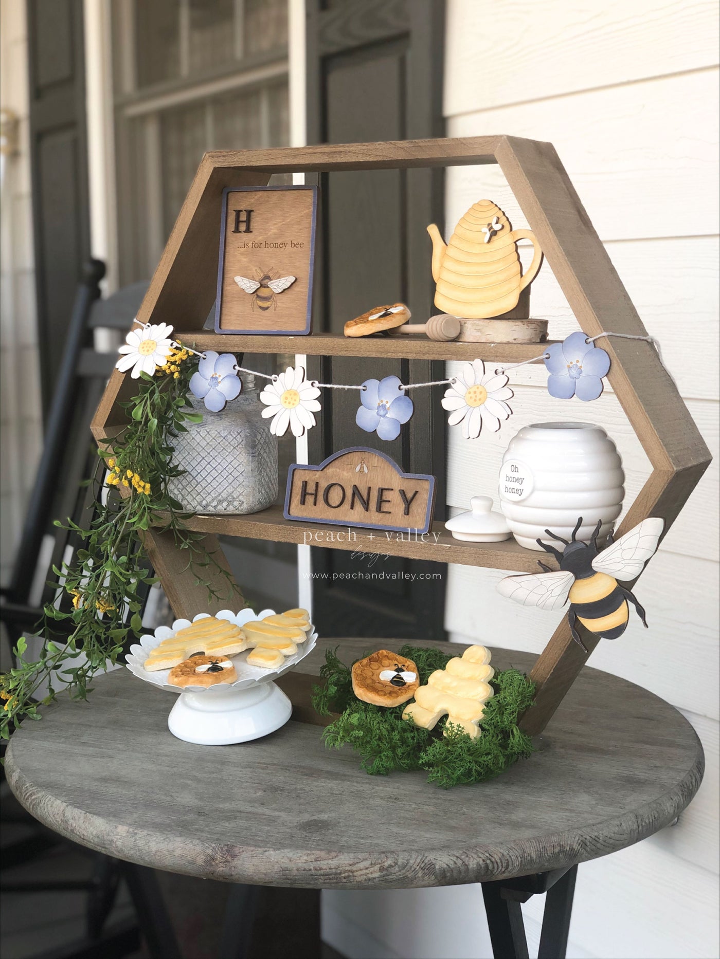 H is for Honey Bee Sign Blank