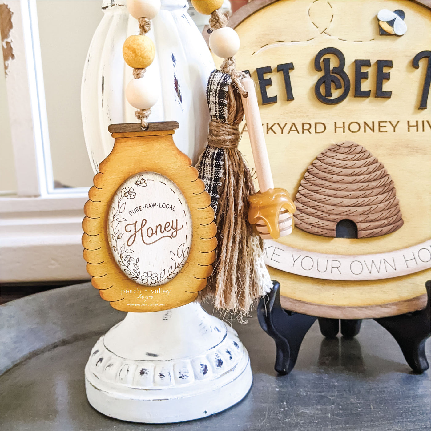 Honey Bottle Garland Tag Blank
