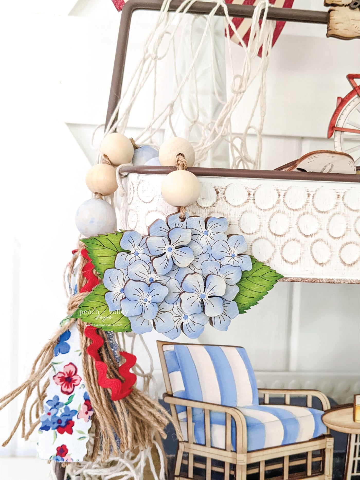 Hydrangea Garland Tag Blank