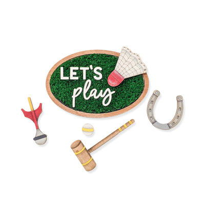Let's Play Yard Games Sign Blank