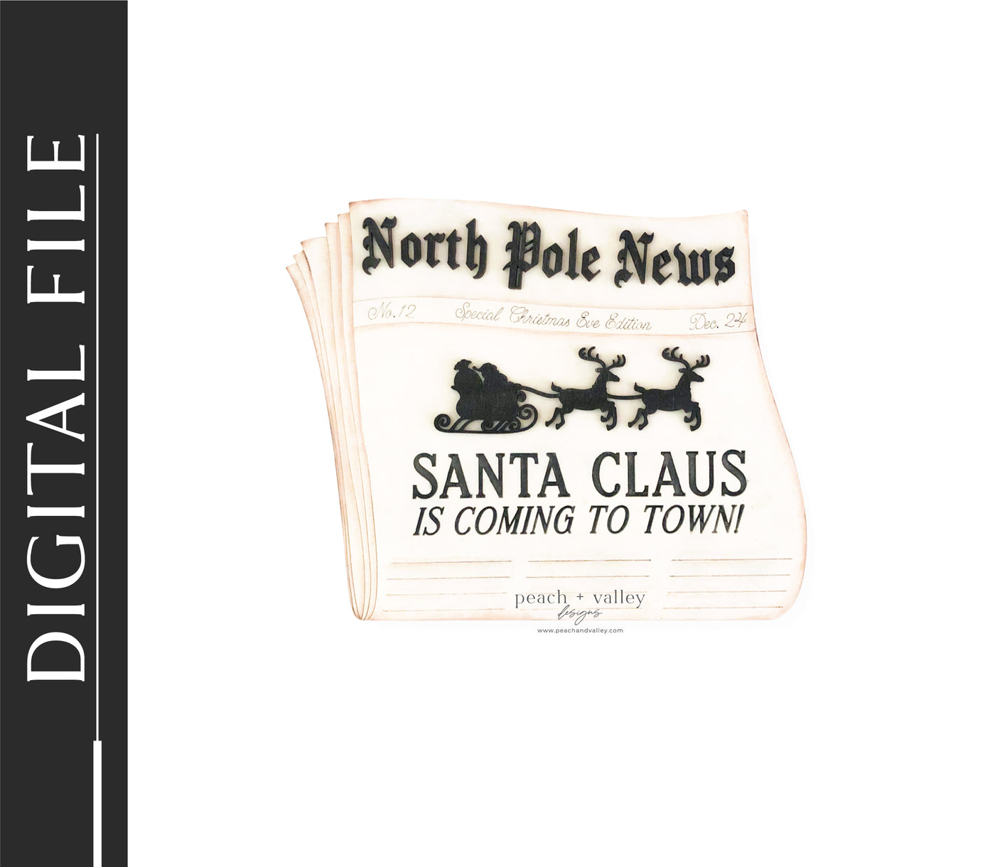 North Pole Newspaper Cut File