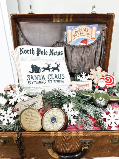 North Pole Newspaper Sign Blank