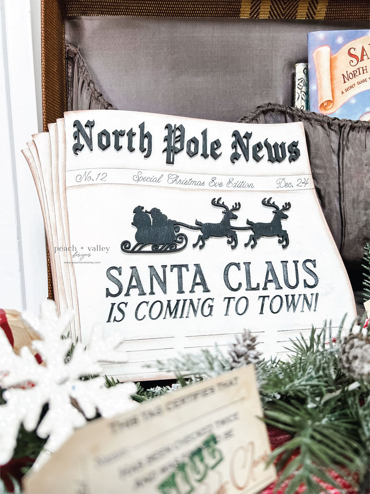 North Pole Newspaper Cut File