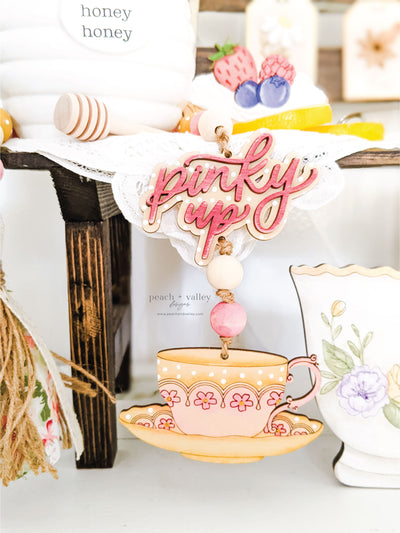 Tea Time Garland Tags Cut File