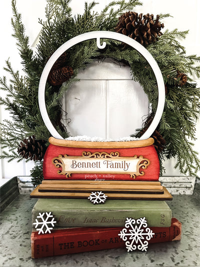 Snow Globe Ornament Hanger Cut File