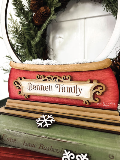 Snow Globe Ornament Hanger Cut File