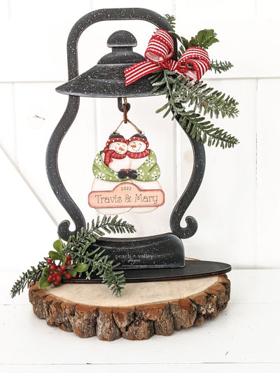 Snowmen Couple Ornament Cut File
