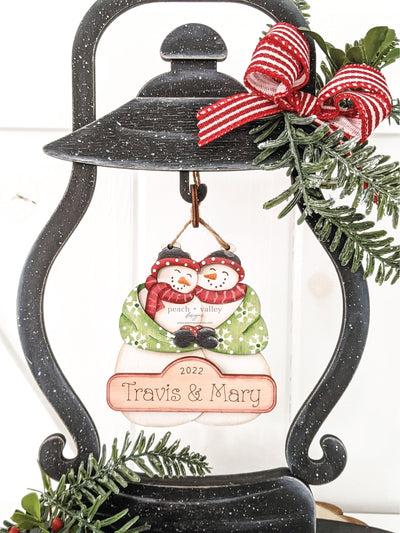 Snowman Couple Ornament Blank