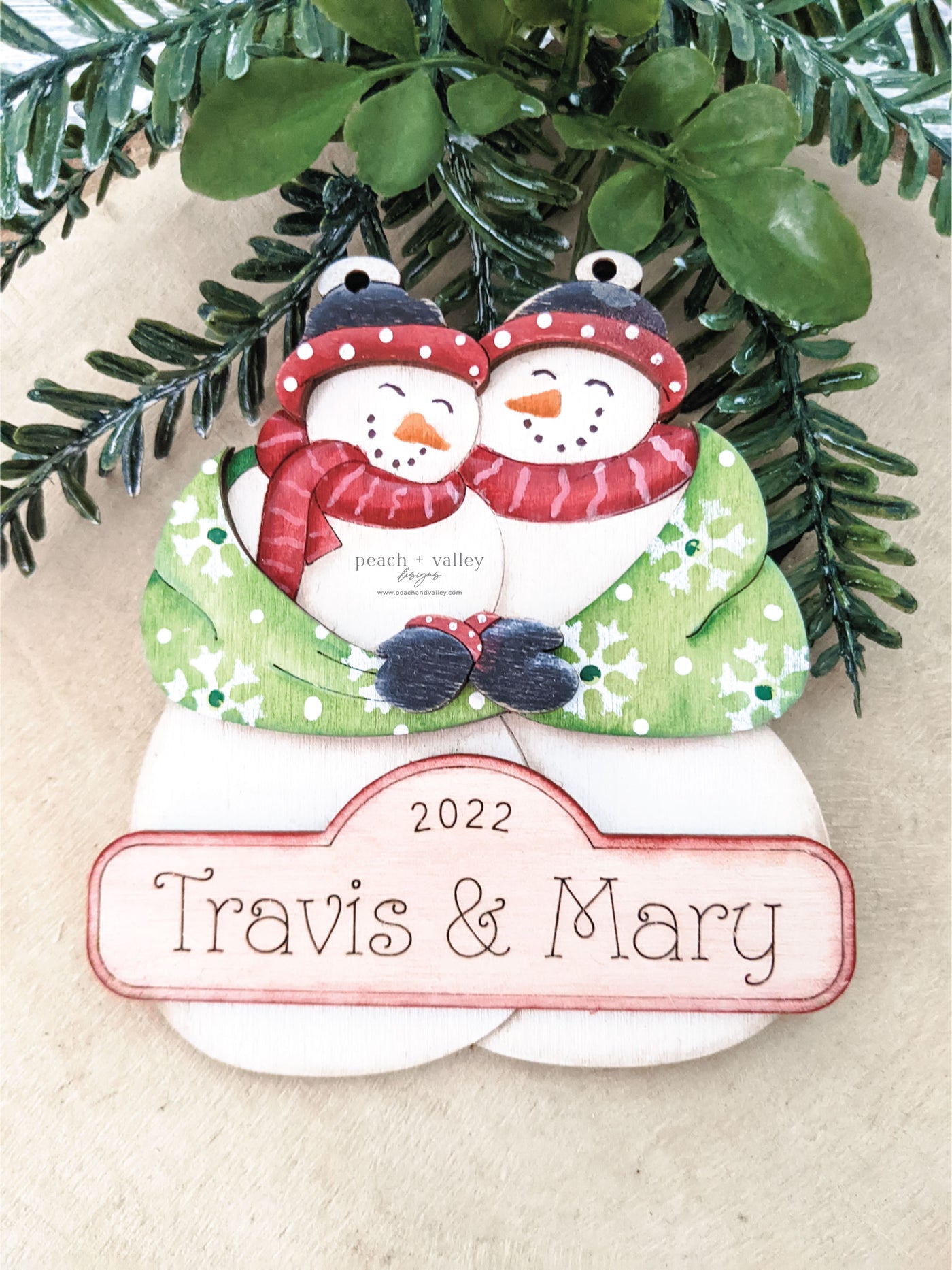 Snowman Couple Ornament Blank