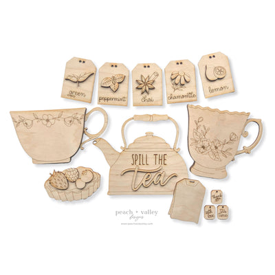 Spill the Tea Set Cut File