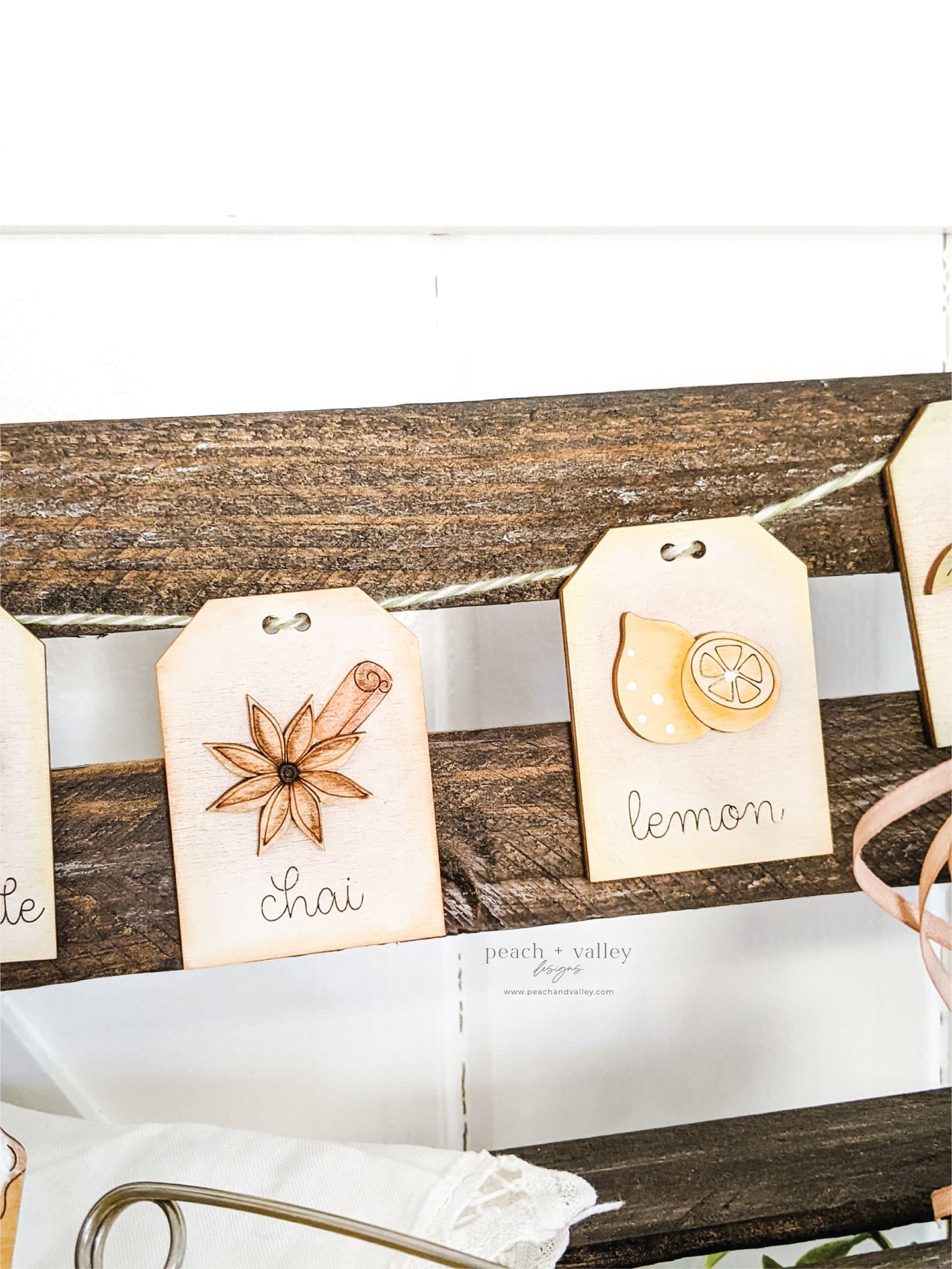 Tea Bag Tag Banner Blank