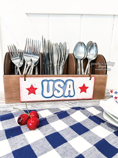 USA Utensil Holder Blank