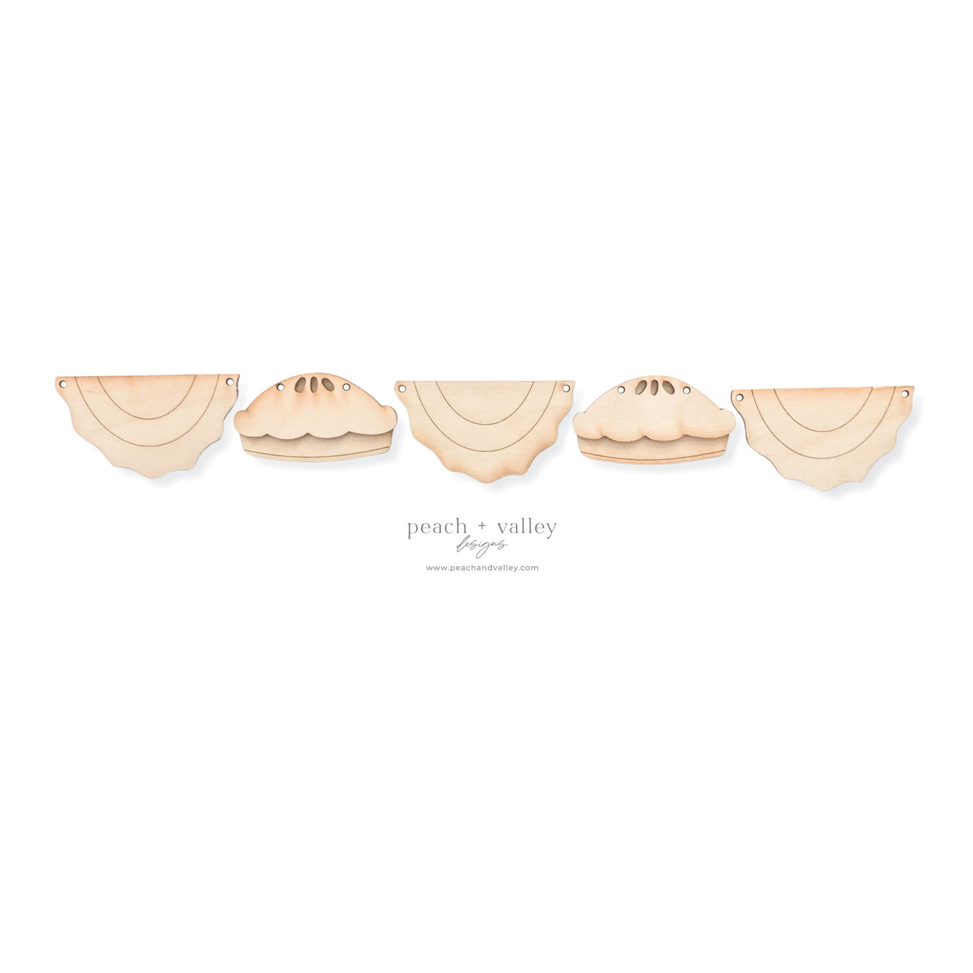 Pie Bunting Banner Blank