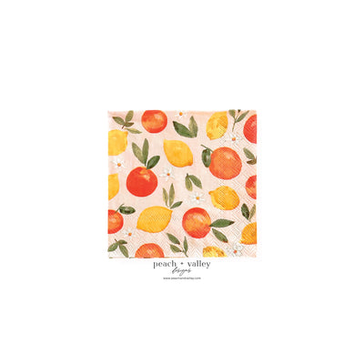 Pink Citrus Cocktail Napkin