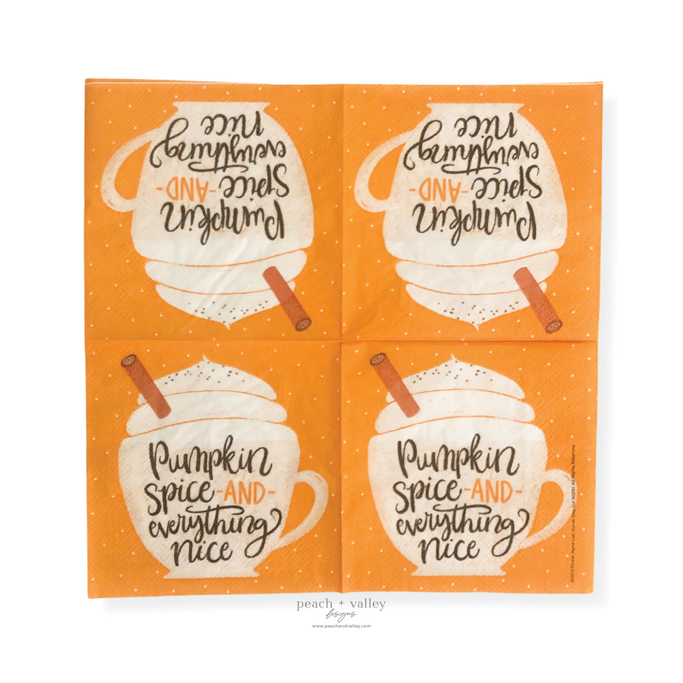 Pumpkin Spice Latte Cocktail Napkin