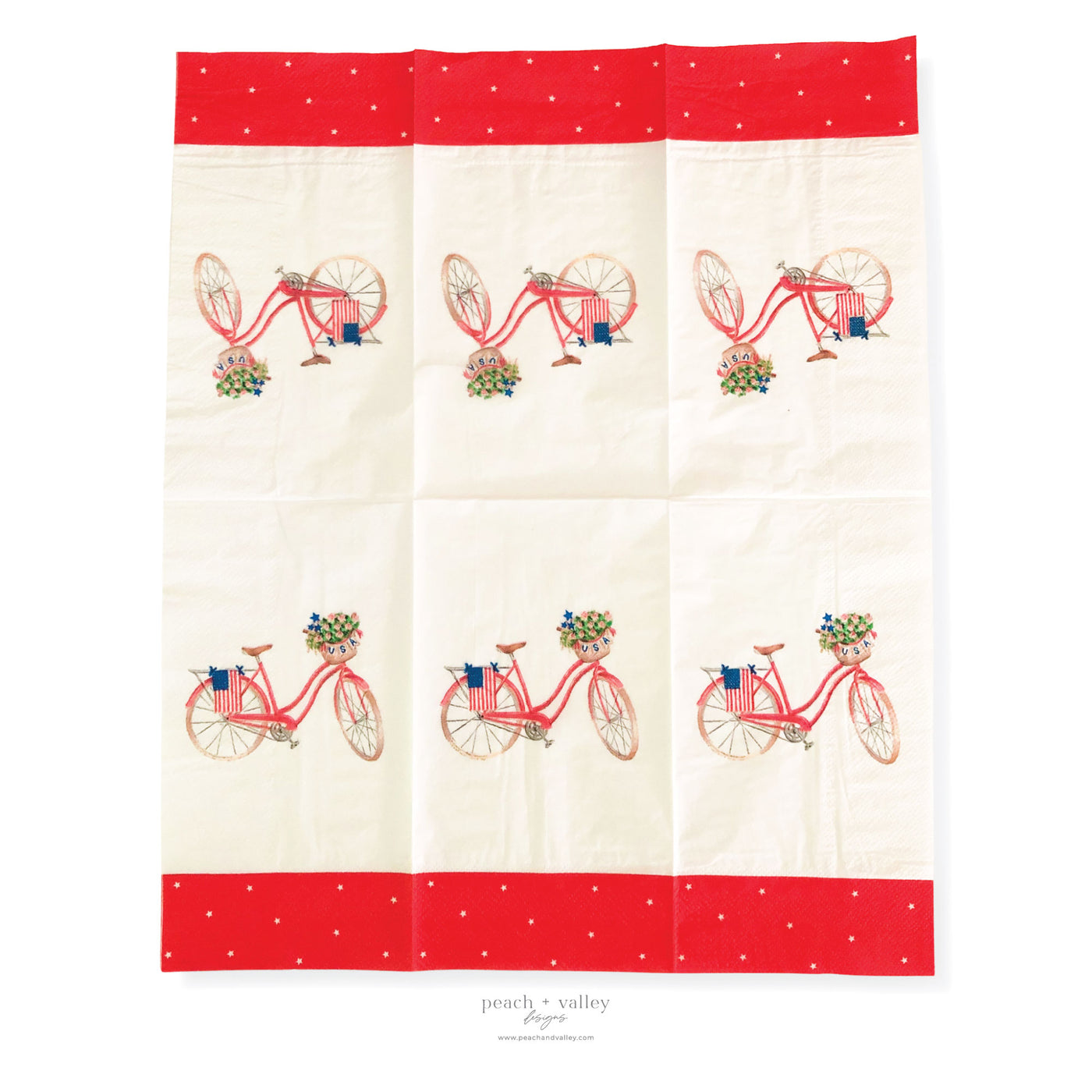 USA Basket Bike Guest Napkin