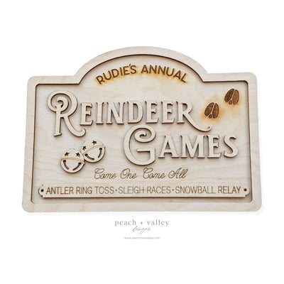 Reindeer Games Sign Blank
