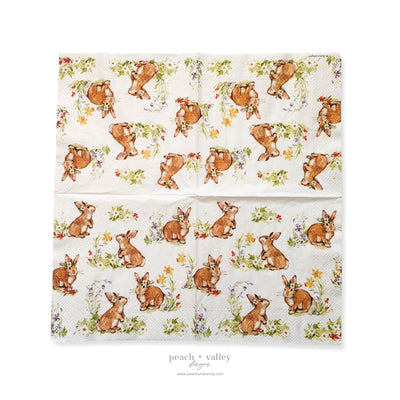 Spring Bunnies Cocktail Napkin