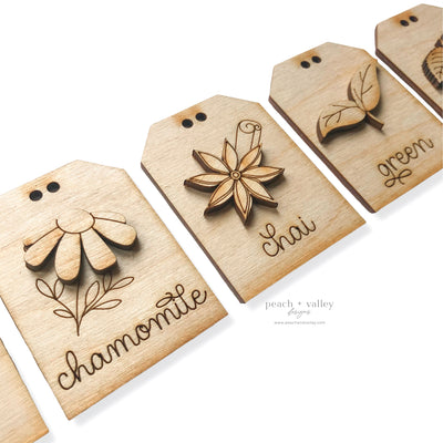 Tea Bag Tag Banner Blank